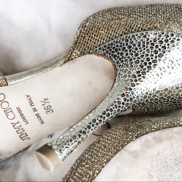 AUTHENTIC like new JIMMY CHOO gold sandal - Picture 5 of 5